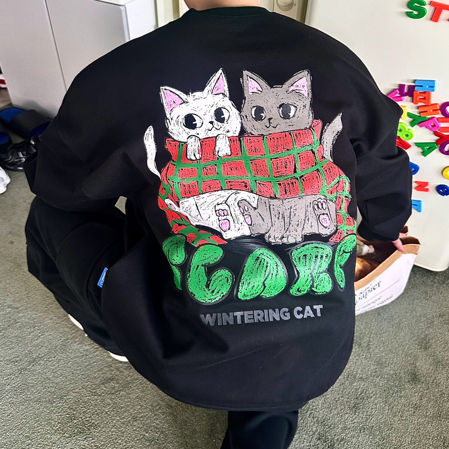 TSP - 55 Couple Scarf Cat Sweatshirt