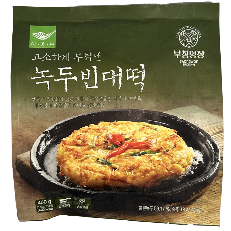 [Saongwon] Green bean bindae-tteok 400g