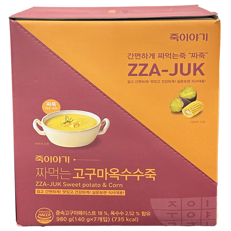 [Jjajuk] Jjajukiyagi Jjajuk Sweet Potato Corn Porridge 980g