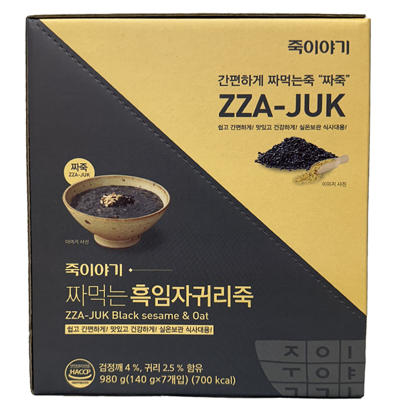 [Jjajuk] Jjajukiyagi Jjajuk Black Sesame Oat Porridge 980g