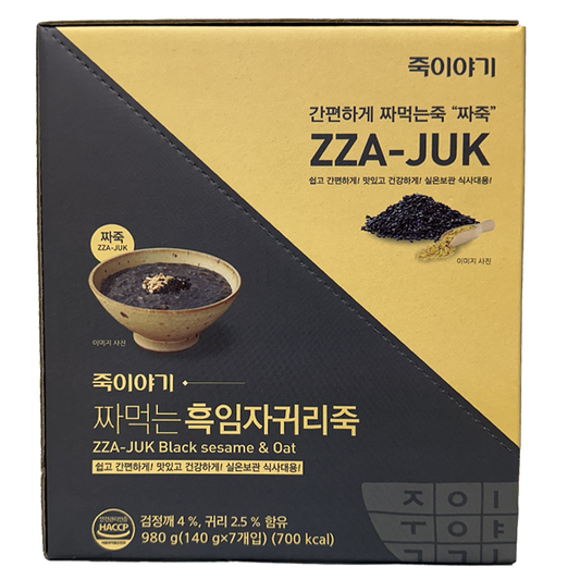 [Jjajuk] Jjajukiyagi Jjajuk Black Sesame Oat Porridge 980g