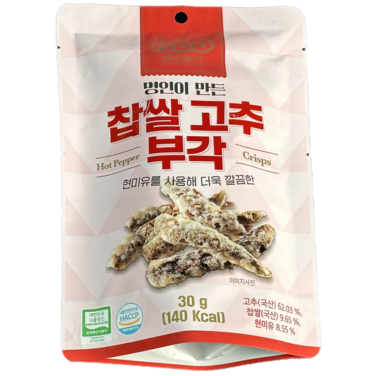 [하늘바이오] 찹쌀 고추 부각 30g