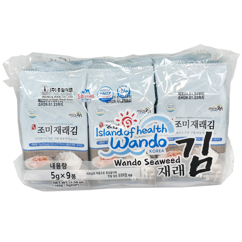 [Hongil] Wando Seasoned Traditional Seaweed 5g x 9p