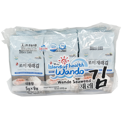 [Hongil] Wando Seasoned Traditional Seaweed 5g x 9p