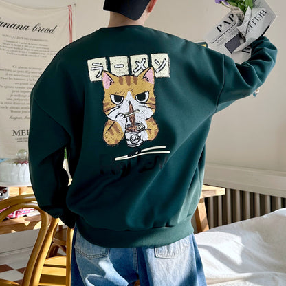 TSP-69 Ramen Cat Fleece-lined Sweatshirt