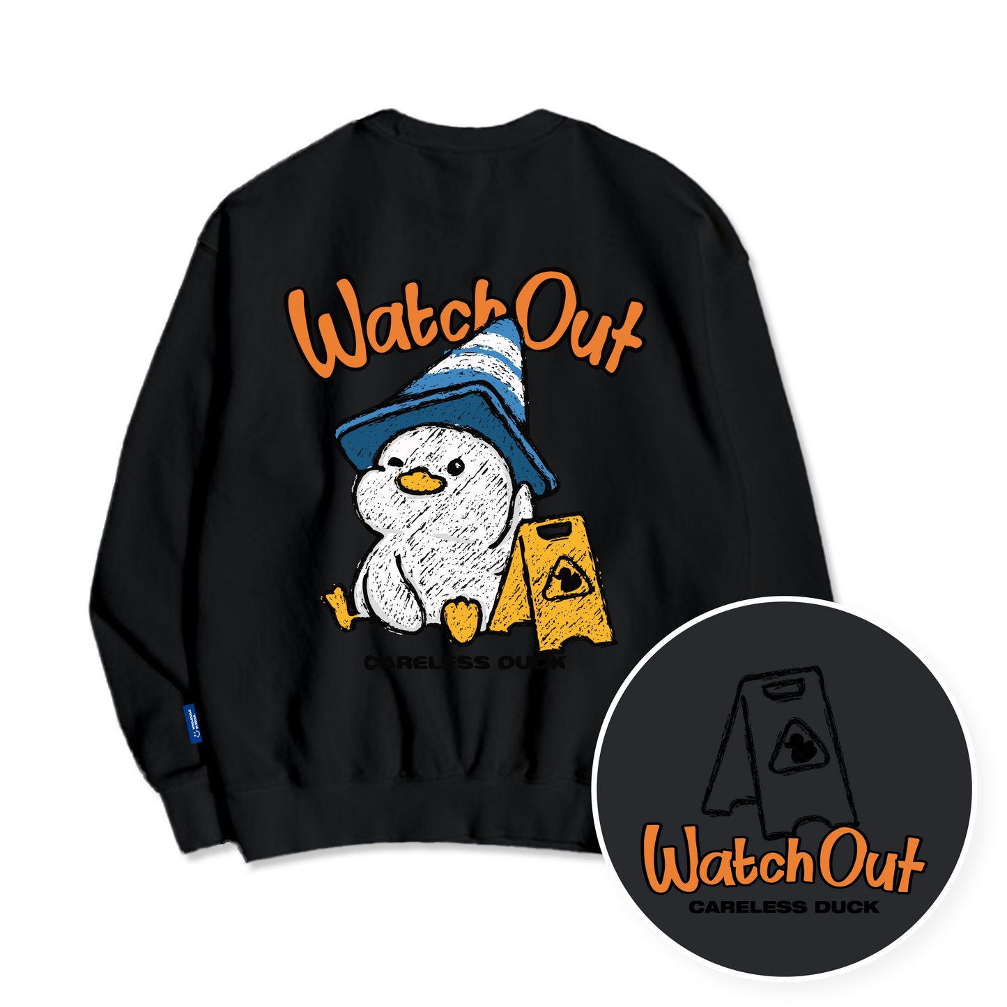 TSP-71 Watch Out! Duck Fleece-lined Sweatshirt