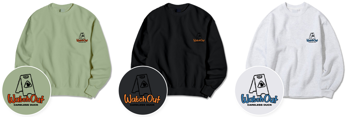 TSP-71 Watch Out! Duck Fleece-lined Sweatshirt