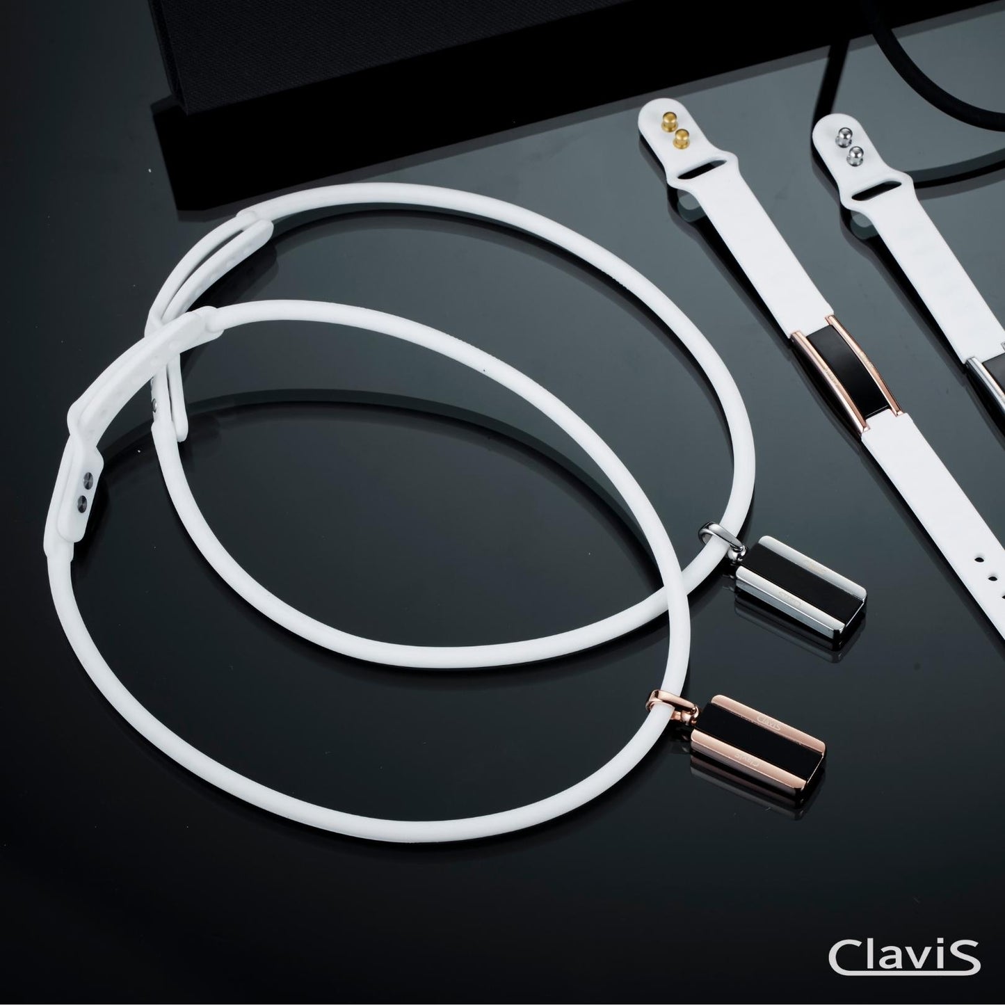 [Clavis] Hera Bracelet Necklace Set - White Rose Gold